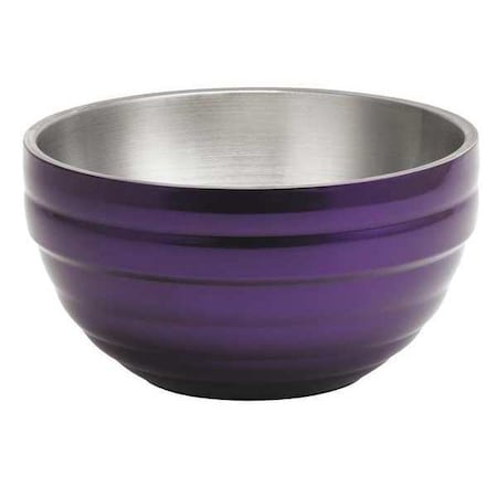 Bowl, 1-45/64 qt., Stainless Steel Purple MPN:4659065