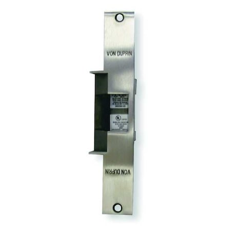 Electric Door Strike, Stainless Steel, Satin Stainless Steel, Includes: (2) Plug Connectors MPN:6215 12V US32D CON