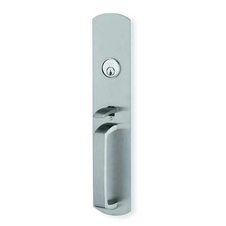 Escutcheon Pull w/Lock and Thumbpiece MPN:990TP-R/V US26D 3216