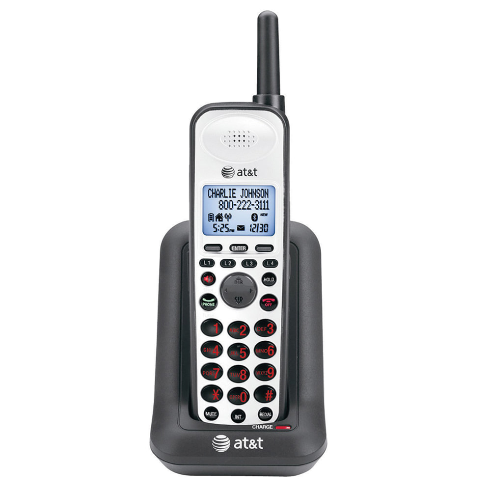 AT&T SB67108 4-Line DECT 6.0 Digital Cordless Handset, Silver/Black MPN:SB67108