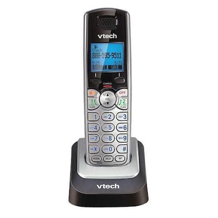 VTech DS6101 Accessory Handset, Silver - Cordless - DECT 6.0 - 2 x Total Number of Phone Lines MPN:DS6101