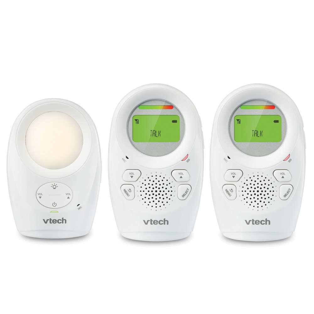 VTech Digital Audio Baby Monitor With Enhanced Range And 2 Parent Units, 1.93inH x 8.4inW x 4.32inD, White MPN:DM1211-2