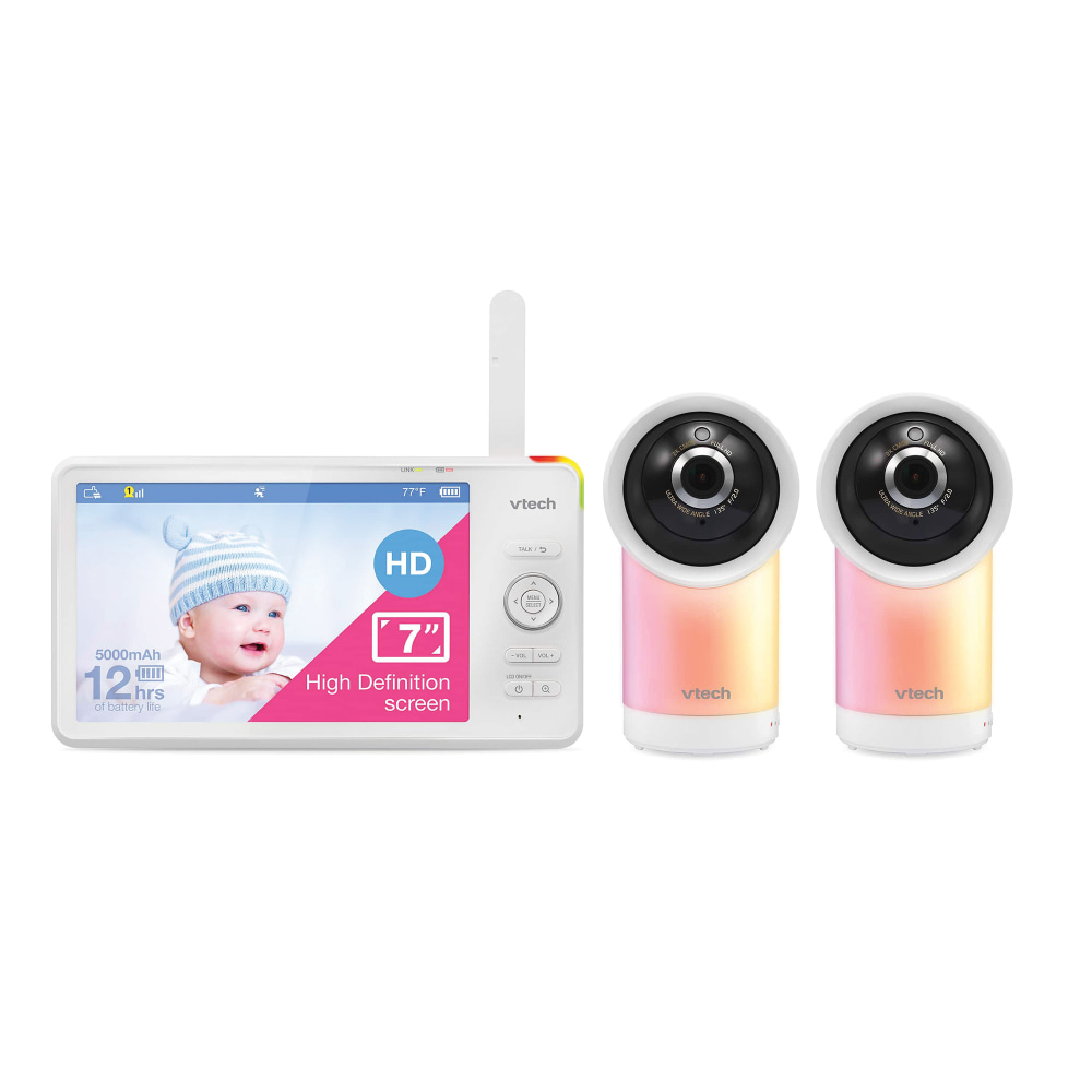 VTech Smart Wi-Fi 1080p 2-Camera 360 deg.-Pan-And-Tilt Video Baby Monitor System With 5in Display, RM77662HD MPN:RM7766-2HD