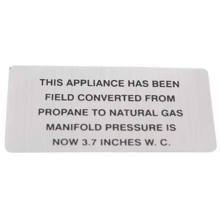 Plate, Propane To Natural Gas MPN:00-421727-00003
