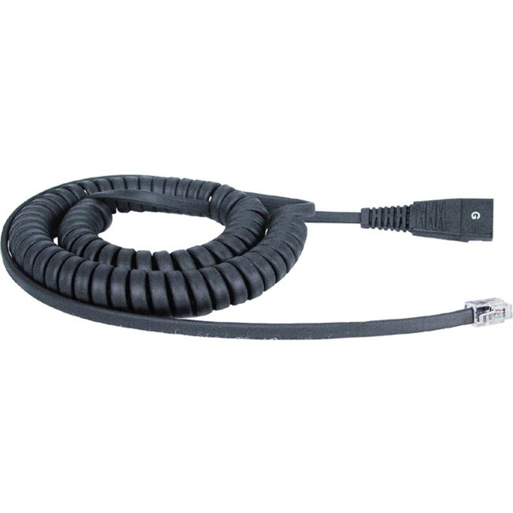 VXi Quick Disconnect QD1026G Cord - 6 ft Quick Disconnect/RJ-9 Phone Cable for Phone, Headset - First End: 1 x RJ-9 Male Phone - Second End: 1 x Quick Disconnect - Black (Min Order Qty 6) MPN:201400