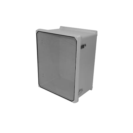 Padlockable Hasp Electrical Enclosures, 15.31 in H, 6.6 in D, 13.31 in W, NEMA 4X, Fiberglass MPN:CVJ1412NHWPL2
