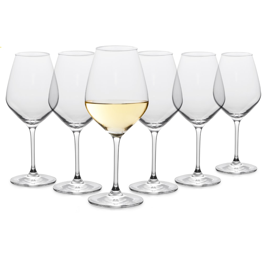 Table 12 White Wine Glasses, 14.5 Oz, Clear, Set Of 6 Glasses MPN:TGW6R30