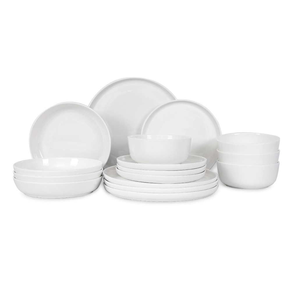 Table 12 16-Piece Bone China Dinnerware Set, Natural White MPN:TD16Y40W
