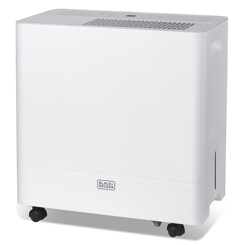 BLACK+DECKER Portable Dehumidifier, 50 Pints, 24-1/4inH x 15-7/16inW x 11-1/8inD MPN:BD50MWSA