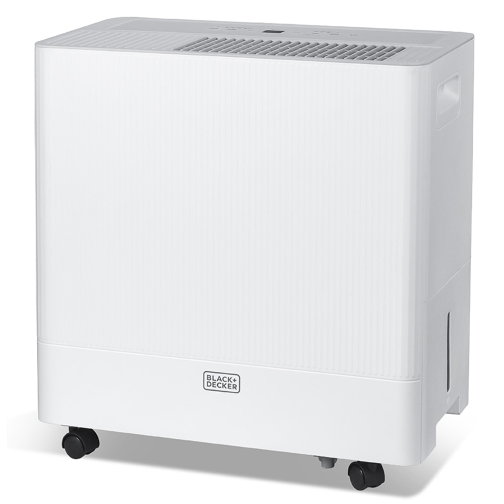 BLACK+DECKER Portable Dehumidifier, 50 Pints With Pump, 24-1/4inH x 15-7/16inW x 11-1/8inD MPN:BD50PMWSA