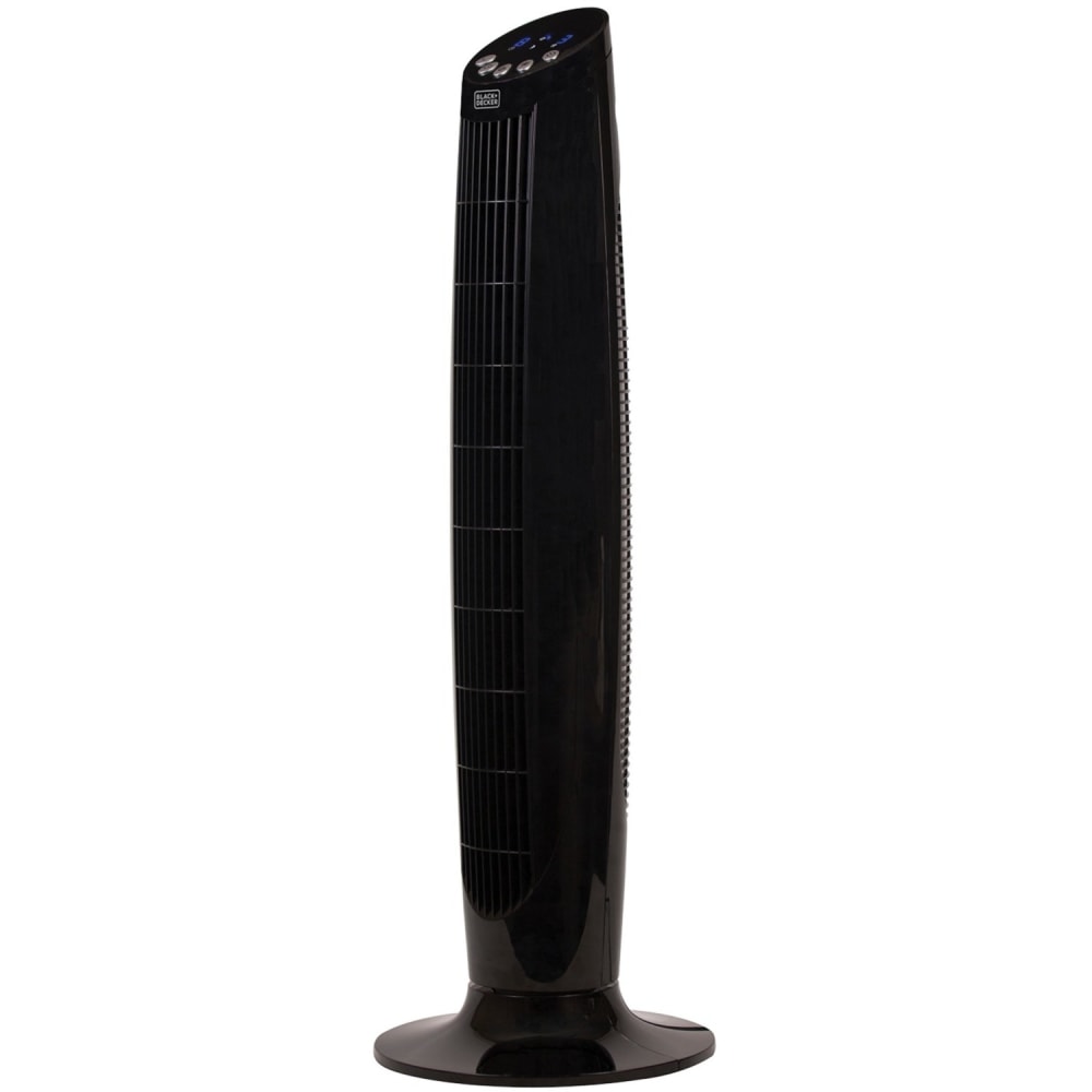 Black+Decker 36 In. Digital Tower Fan With Remote - 3 Speed - Oscillating, Timer-off Function - 35.9in Height x 11.8in Width x 11.8in Depth MPN:BFTR36B