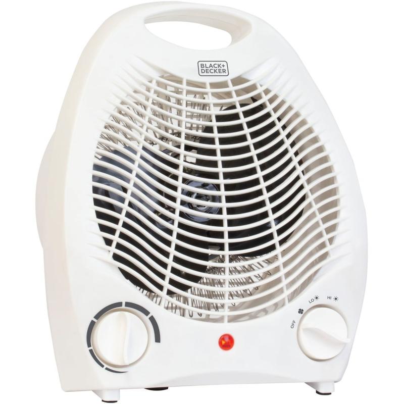 BLACK+DECKER 1, 500-Watt-Max Personal Desktop Heater with Fan Setting, White MPN:BHD101W