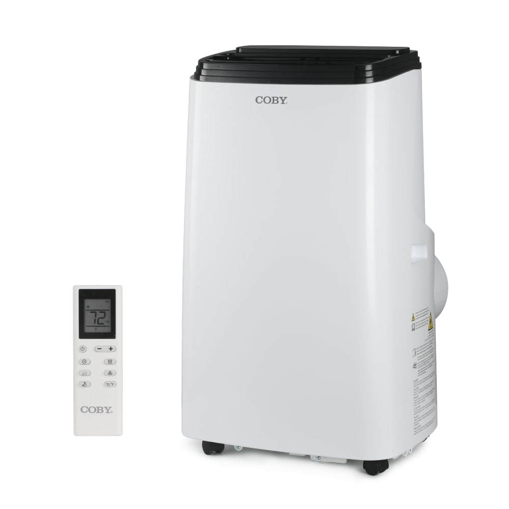 COBY Portable Air Conditioner 4-in-1 AC Unit, Heater, Dehumidifier & Fan, 12, 000 BTU, 28-15/16inH x 16-3/4inW x 14-3/4inD, White MPN:CBPAC815H