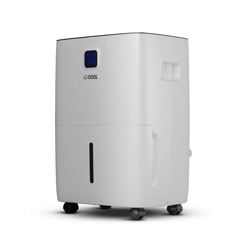 Commercial Cool Dehumidifier With Pump & Adjustable Humidistat, 50 Pint, 24-1/2inH x 15-1/2inW x 11-3/4inD MPN:CCD50PJW