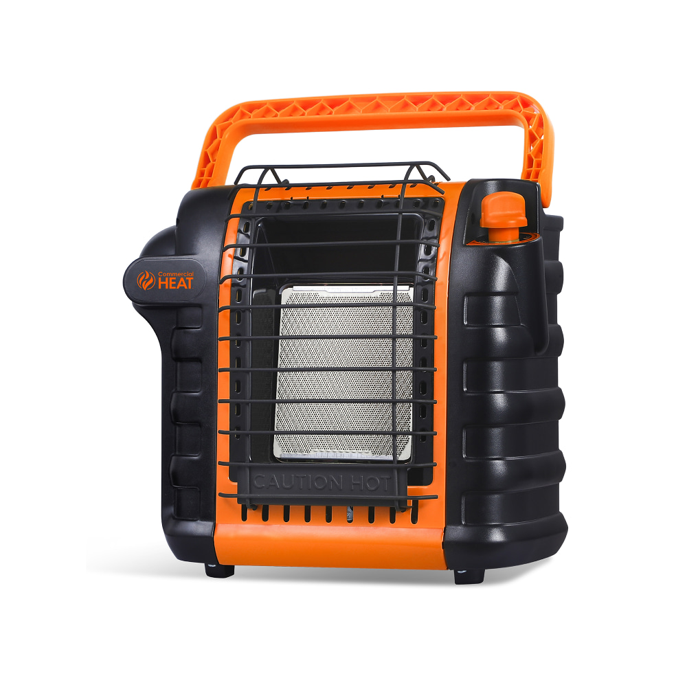 Commercial Heat Portable Outdoor Propane Heater, 9, 000 BTUs, For Up To 300 Sq. Ft., 13inH x 8-1/2inW x 13inD, Orange, Total Quantity 1 MPN:CHP9000O