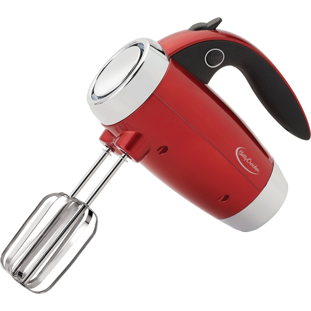 Betty Crocker 7-Speed Power Up Hand Mixer With Stand, Red MPN:BC-2208CMR