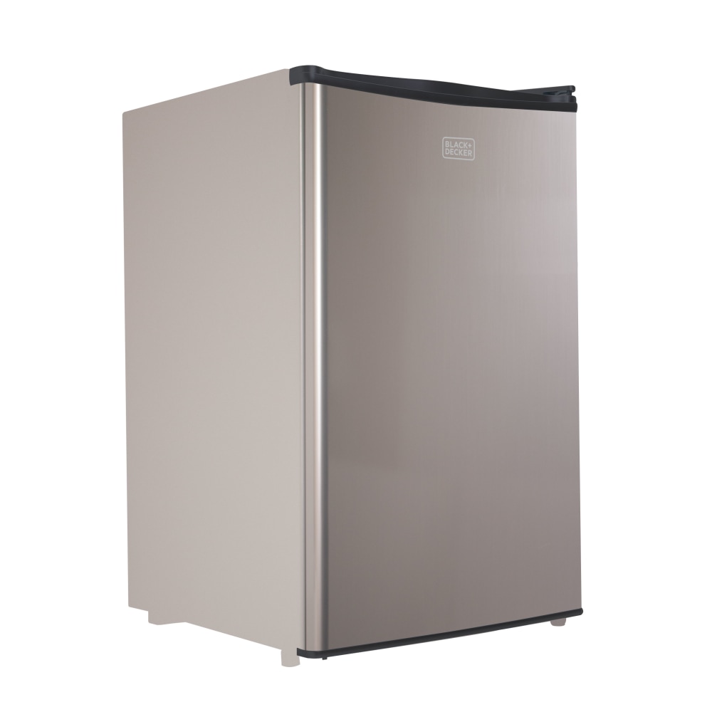 Black+Decker 4.3 Cu. Ft. Compact Refrigerator, Silver MPN:BCRK43V