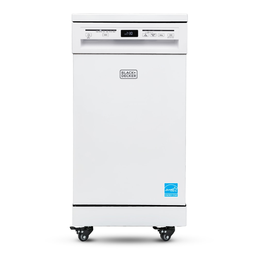 Black+Decker Portable Dishwasher, 35-11/16inH x 17-11/16inW x 23-5/8inD, White MPN:BPD8W