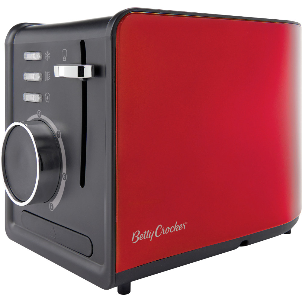 Betty Crocker BR-603 2-Slice Multi-Function Toaster, 8-5/16inH x 7-7/8inW x 12-1/16inD, Red MPN:BR-603