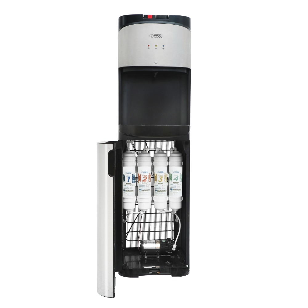 Commercial Cool CCDC02 Direct Connect Water Dispenser With RO System, 41-13/16inH x 14-1/8inW x 13-5/16inD, Black MPN:CCDC02