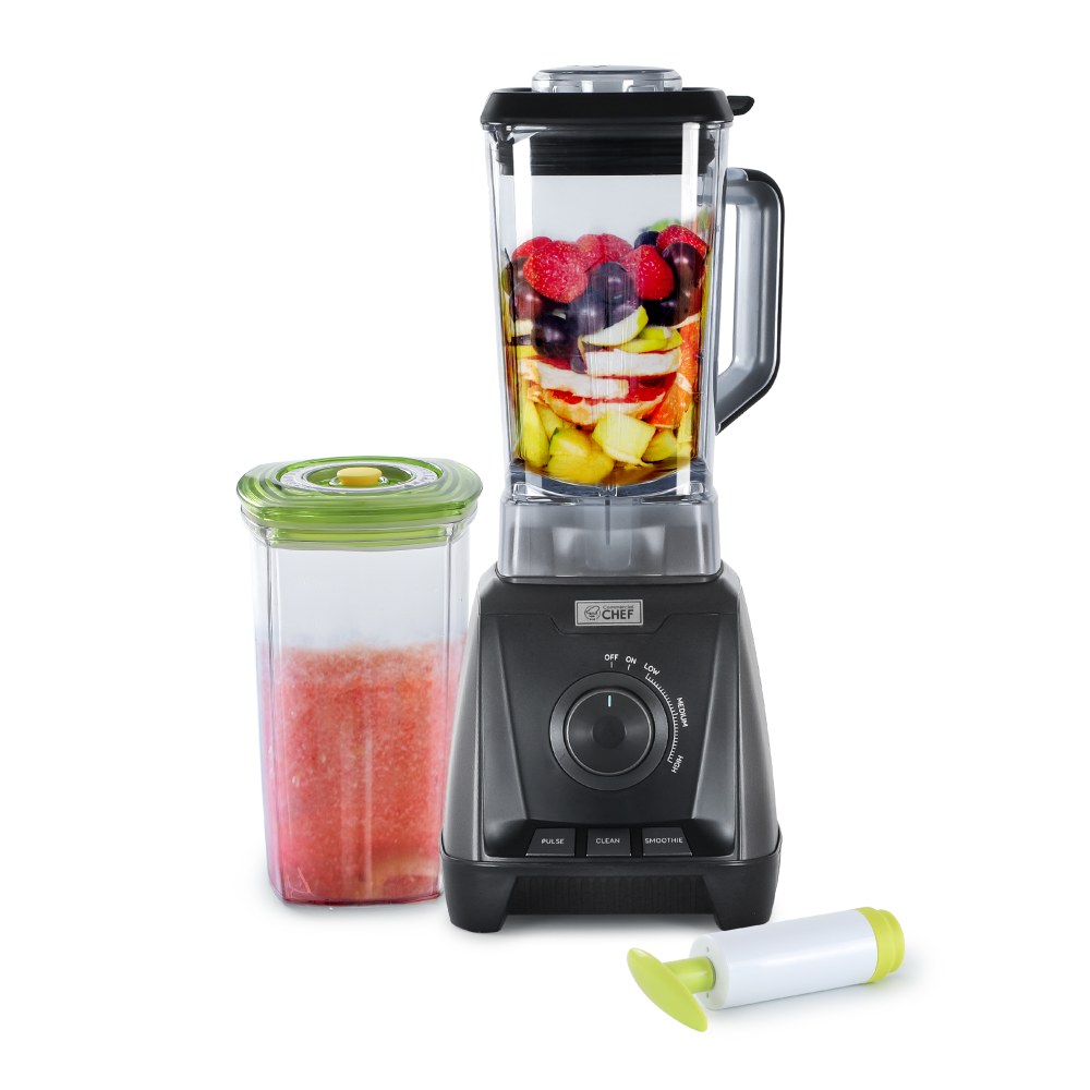 Commercial Chef 1200W 3-Speed High Power Blender, 50.7 Oz, Black MPN:CHB50MB