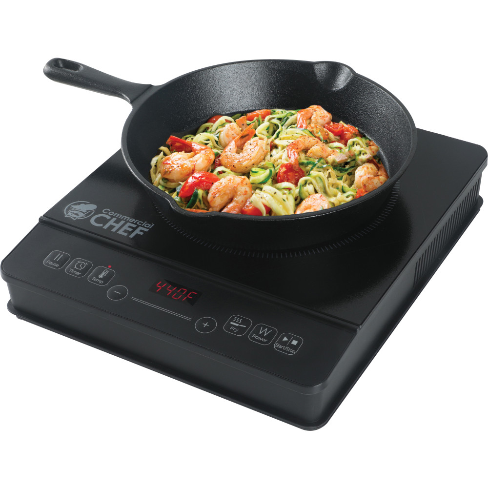 Commercial Chef Portable Induction Cooker With LED Display, Black MPN:CHC18MB