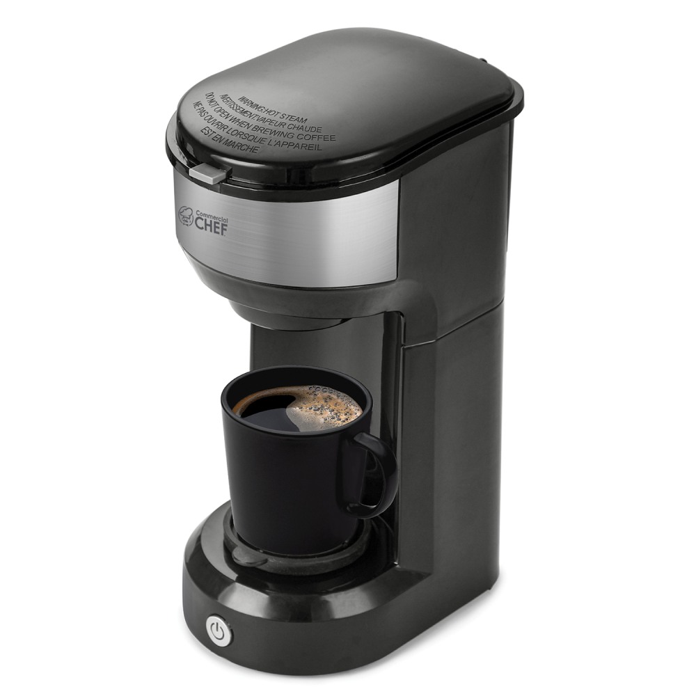 Commercial Chef 13 Oz Single-Serve 1-Touch Drip Coffee Maker, Black MPN:CHCM1B