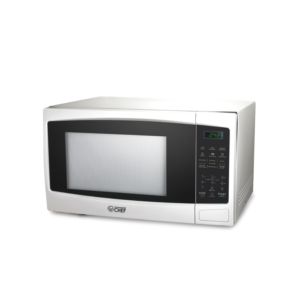 Commercial Chef 1.1 Cu. Ft. 1000W Countertop Microwave Oven, White MPN:CHM11MW