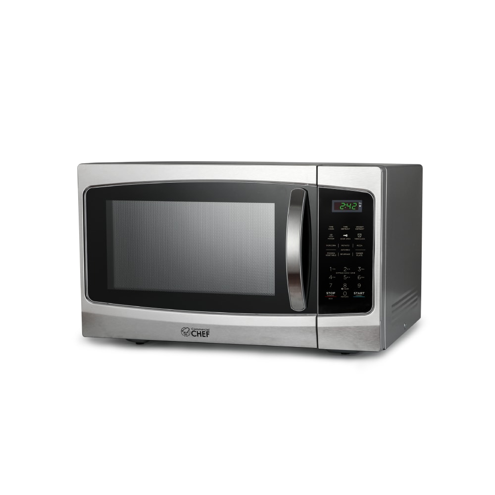 Commercial Chef 1.3 Cu. Ft. Countertop Microwave Oven, Silver MPN:CHM13MS6