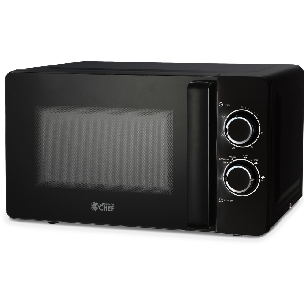 Commercial Chef 0.7 Cu. Ft. Small Countertop Microwave With Mechanical Control, Black MPN:CHM7DBD