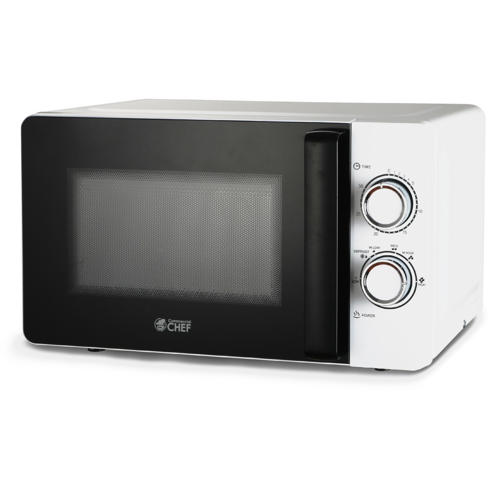 Commercial Chef 0.7 Cu. Ft. Small Countertop Microwave With Mechanical Control, White MPN:CHM7DWD