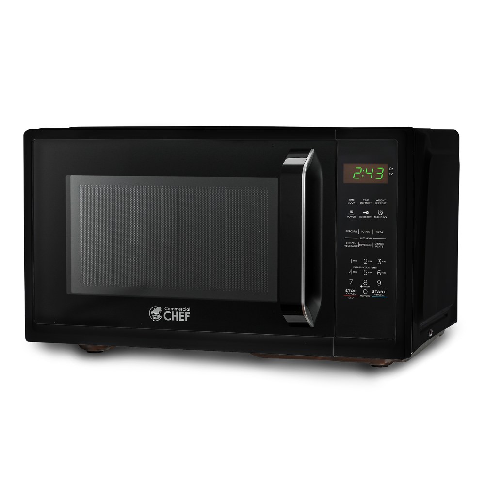 Commercial Chef 0.9 Cu. Ft. Countertop Microwave, Black MPN:CHM9MB