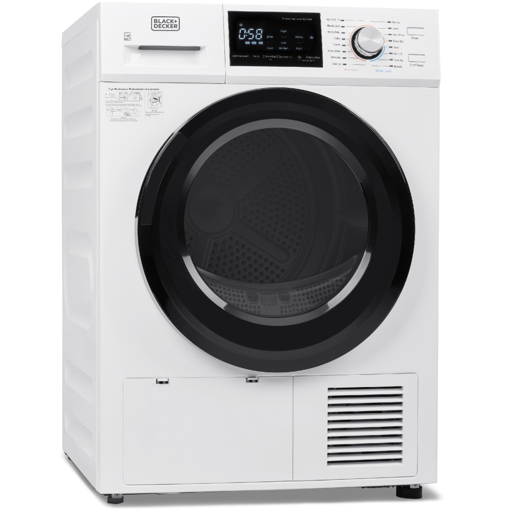Black+Decker Ventless Dryer With Heat Pump, 4.4 Cu. Ft., White MPN:BDFH44M