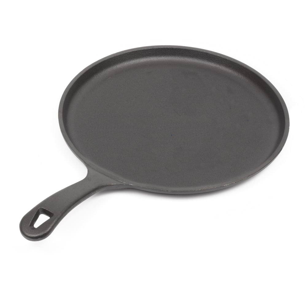 Commercial Chef 10-1/2in Round Cast Iron Griddle Pan, Black MPN:CHFL911