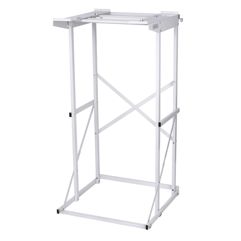 Black+Decker Washer Dryer Stacking Rack Stand, 50-13/16inH x 24-5/8inW x 25-3/4inD, White MPN:BWDS