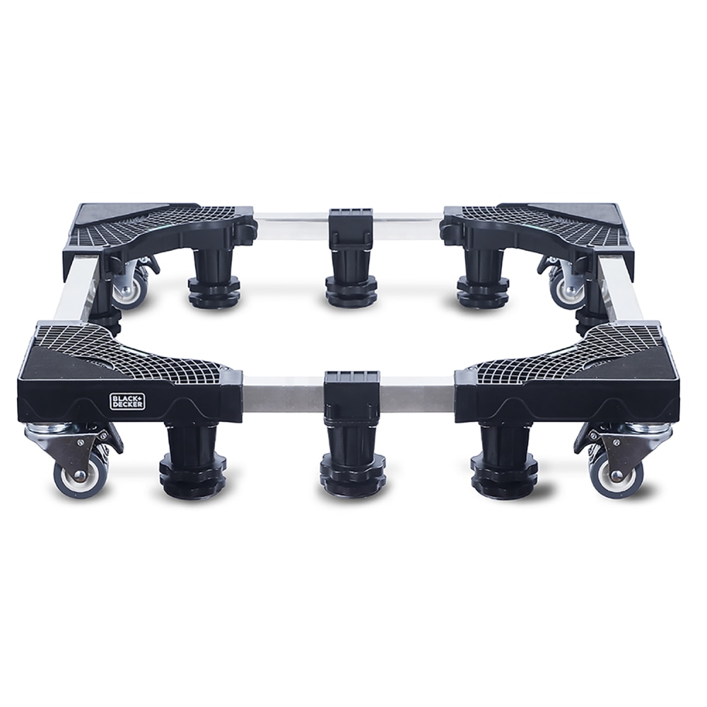 Black+Decker Full-Size Multi-Functional Appliance Pedestal Stand With Wheels, 4-3/4inH x 31-15/16inW x 31-15/16inD, Black MPN:BWS24