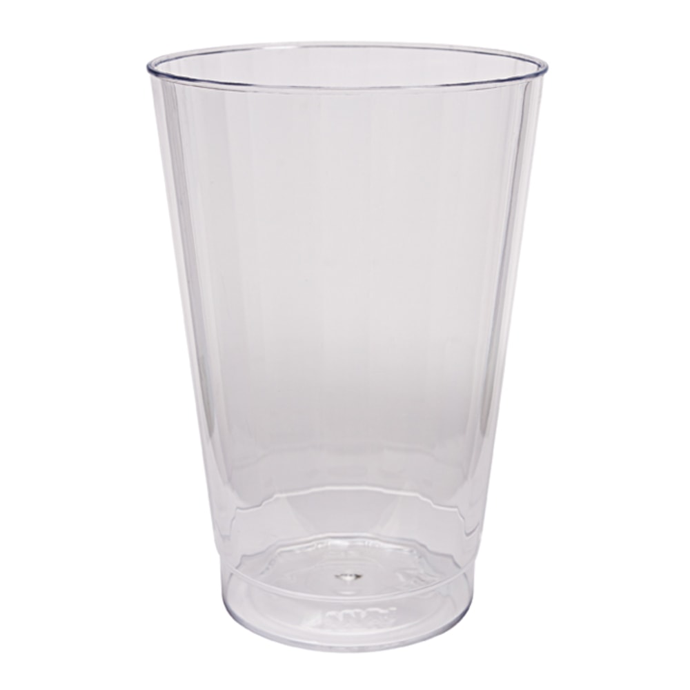 Classic Crystal Plastic Tumblers, 12-oz., Clear, Fluted, Tall, 20 packs of 12 tumblers, 240 per case, Sold as a Case MPN:CC12240