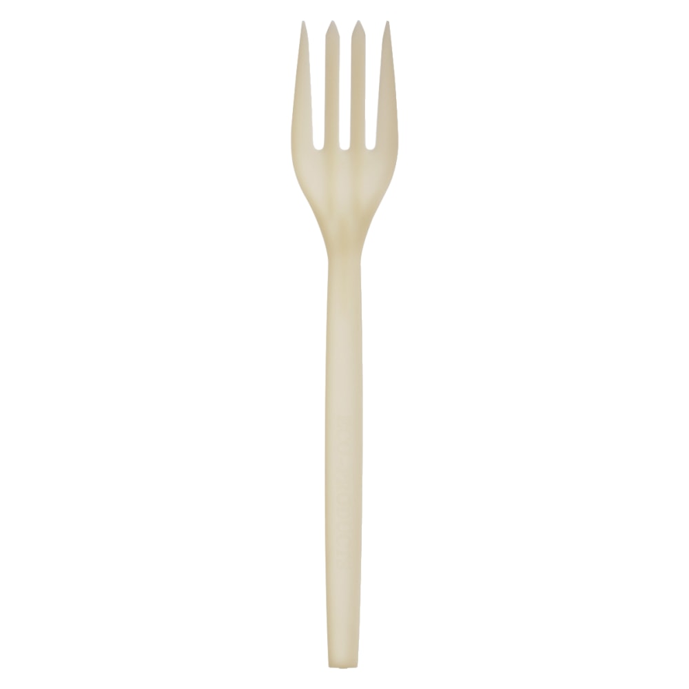 Eco-Products Plant Starch Material Cutlery, Forks, Beige, Pack Of 50 (Min Order Qty 11) MPN:EPS002