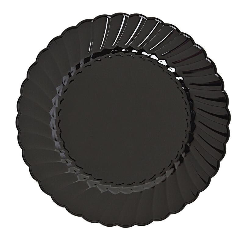 Classicware 6in Round Plate - 6in Diameter Plate - Polystyrene, Plastic - Disposable - Black - 180 Piece(s) / Carton MPN:CW6180BK