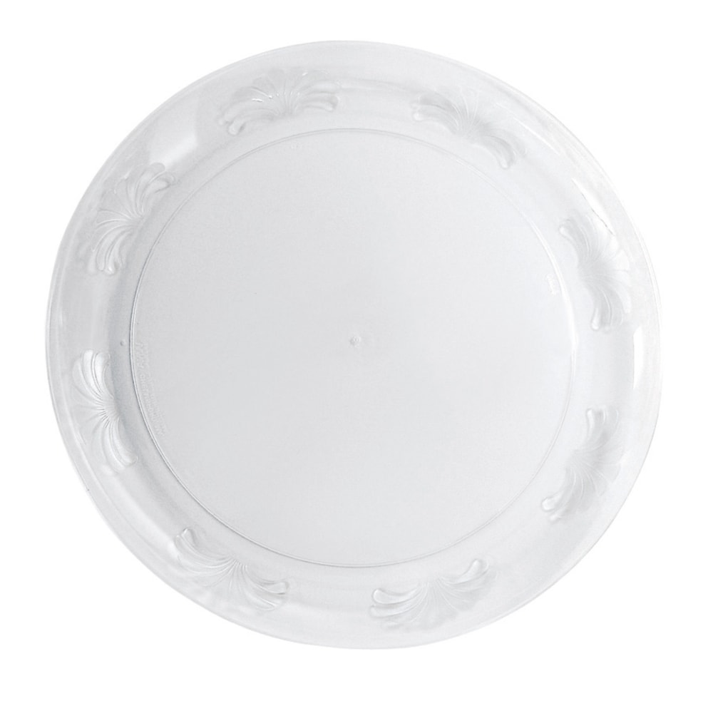 WNA Inc Designerware Plastic Plates, Round, 9in, Clear, 10 Plates Per Pack, Case Of 18 Packs MPN:DWP9180