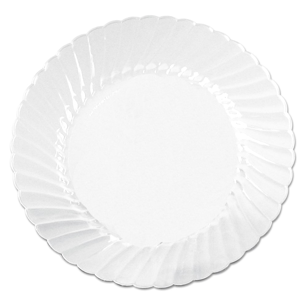 WNA Classicware Plastic Plates, 10-1/4in, Clear, 12 Plates Per Bag, Carton Of 12 Bags MPN:WNA RSCW101212