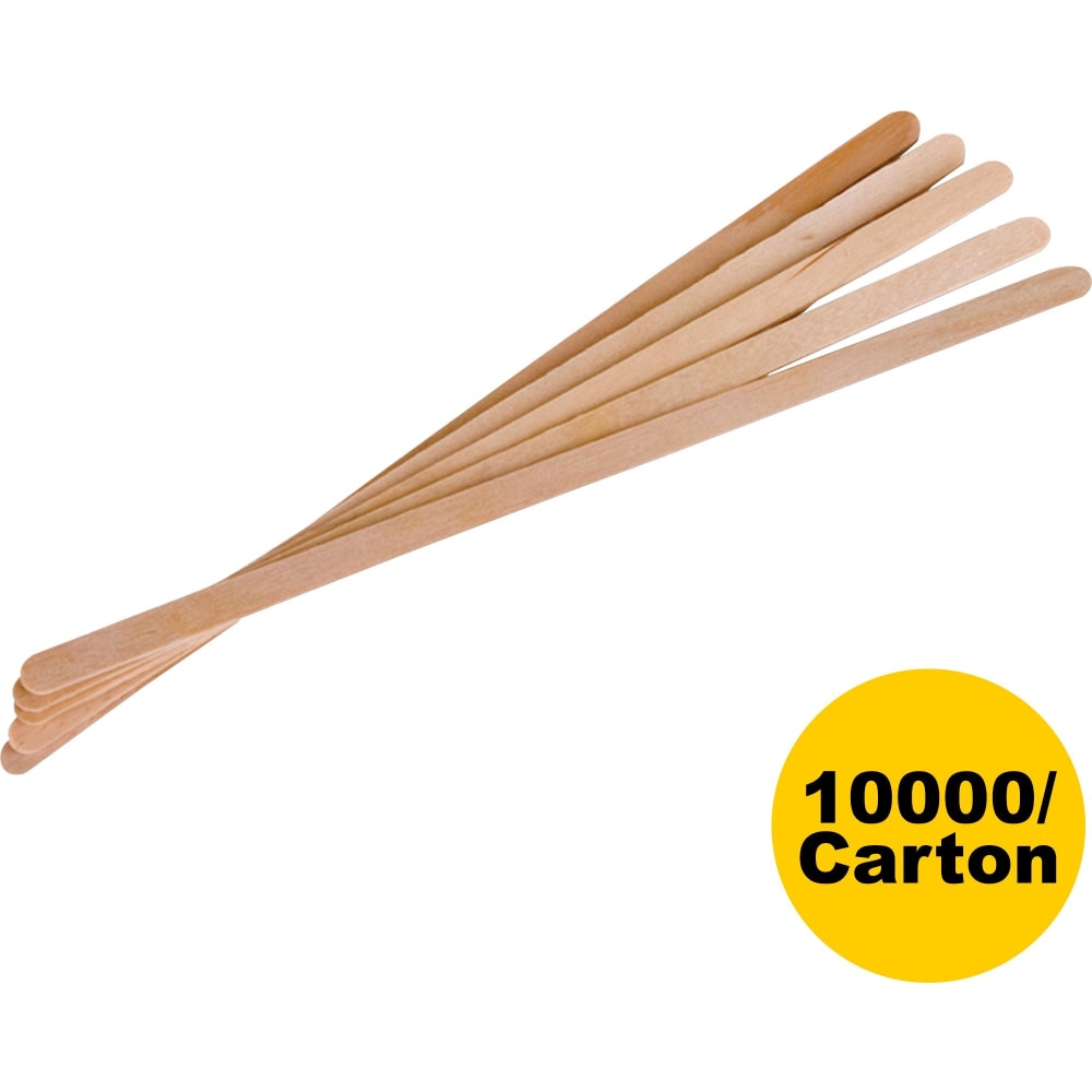 Eco-Products 7in Wooden Stir Sticks - 7in Length - Wood - 10000 / Carton - Woodgrain MPN:NTSTC10CCT