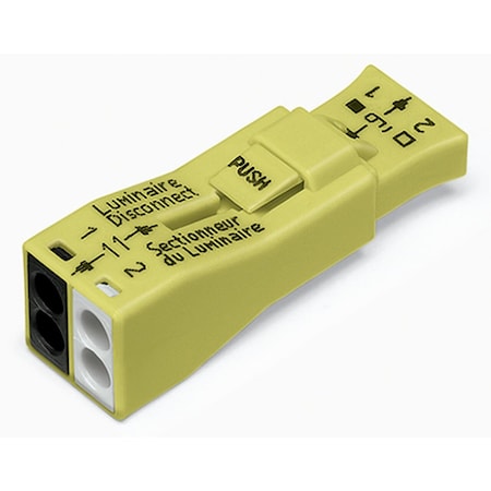 Ballast Disconnects, Yellow, Push In, 600V, PK25 MPN:873-902/K194-4045