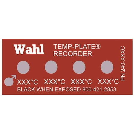 Temp Indicator, Strip, Red, 10PK MPN:240-110C