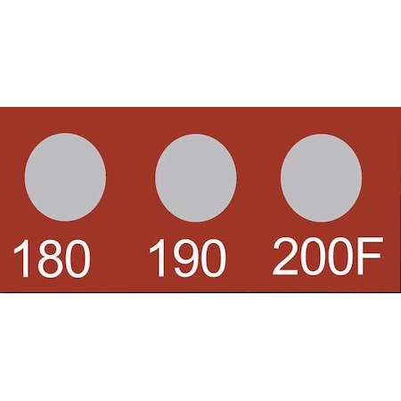 Temp Indicator, Strip, Red, 10PK MPN:430-180F