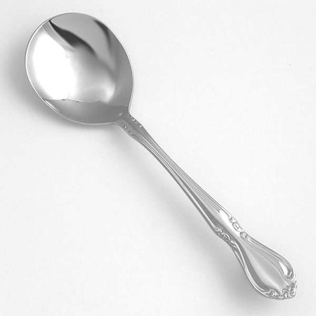 Bouillon Spoon, 5 15/16 in L, Silver, PK24 MPN:WL9112