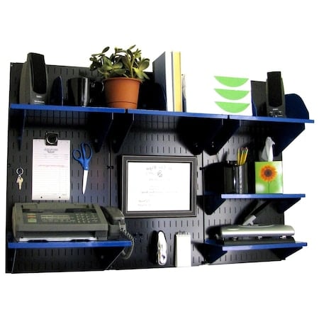 Office Wall Organizer System Unit, Black/Blue MPN:15-IOFC-300-BBU