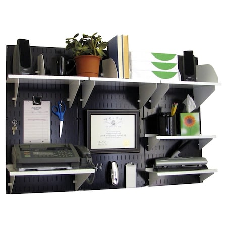 Office Wall Organizer System Unit, Black/White MPN:15-IOFC-300-BW