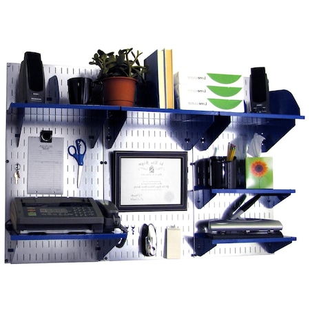 Office Wall Organizer System Unit, Galv/Blue MPN:15-IOFC-300-GVBU
