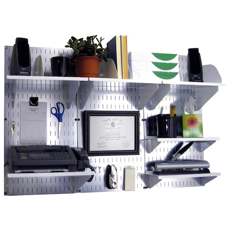 Office Wall Organizer System Unit, Galv/White MPN:15-IOFC-300-GVW